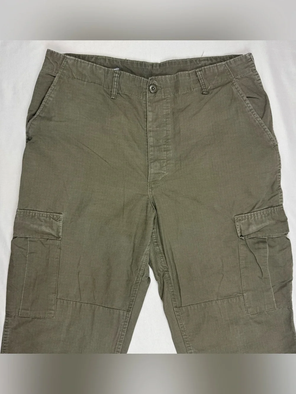 Vtg Camo Distributors Mens Combat Trousers BDU Pants Large x 28 Olive Green A8